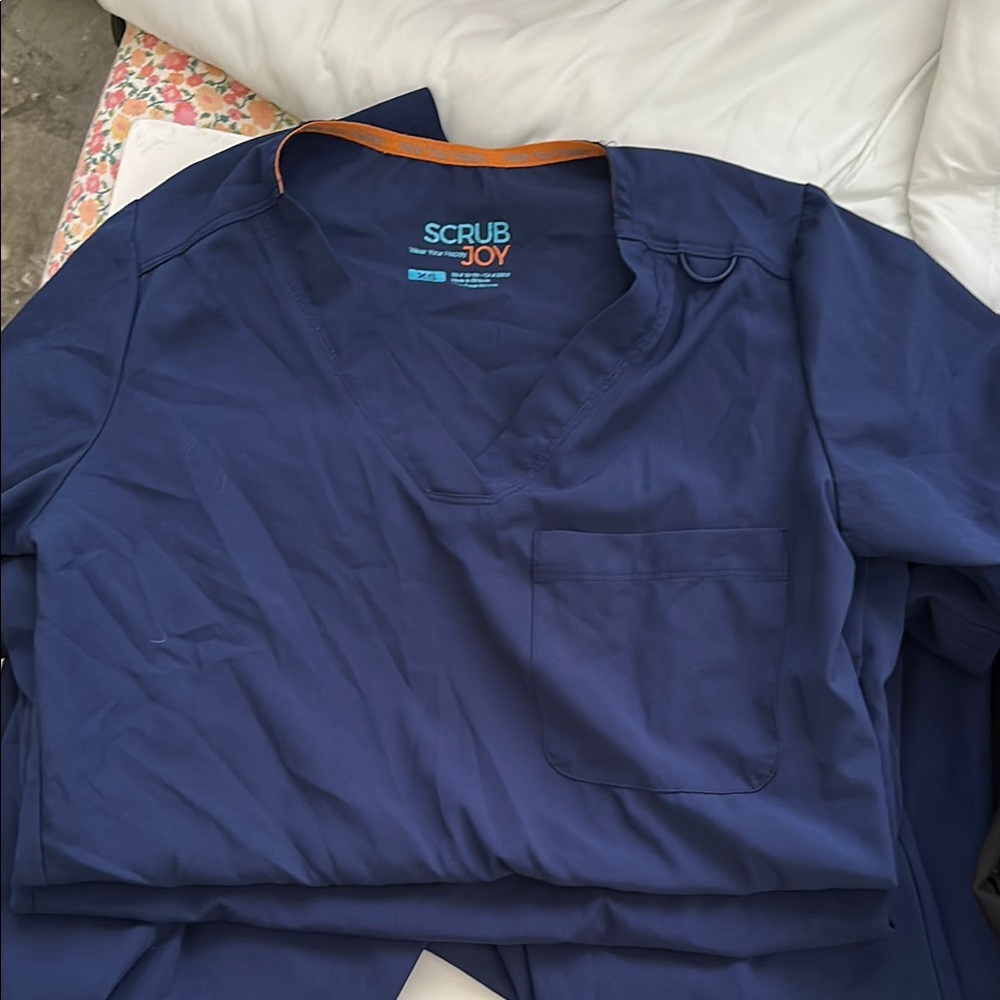 Scrub Joy Navy Blue Scrub Top